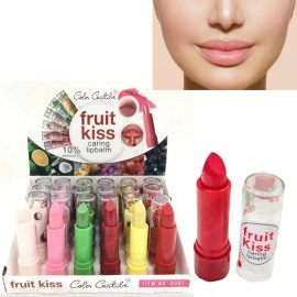 Color Castle Balsamo Labial Fruit Kiss Aceite Almendra 24 Piezas