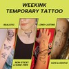 WEEKINK Vine Leaf Branch Temporary Tattoos – 4 Elegant Wrap-Around