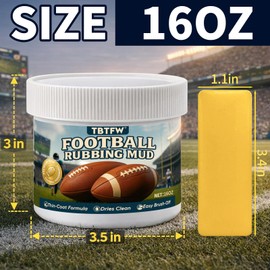 TBTFW Football Mud, Football Rubbing Mud for Leather Footballs-16oz/8oz