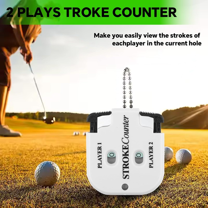Golf Stroke Counter 4-Pack, Portable Mini Golf Score Keeper with