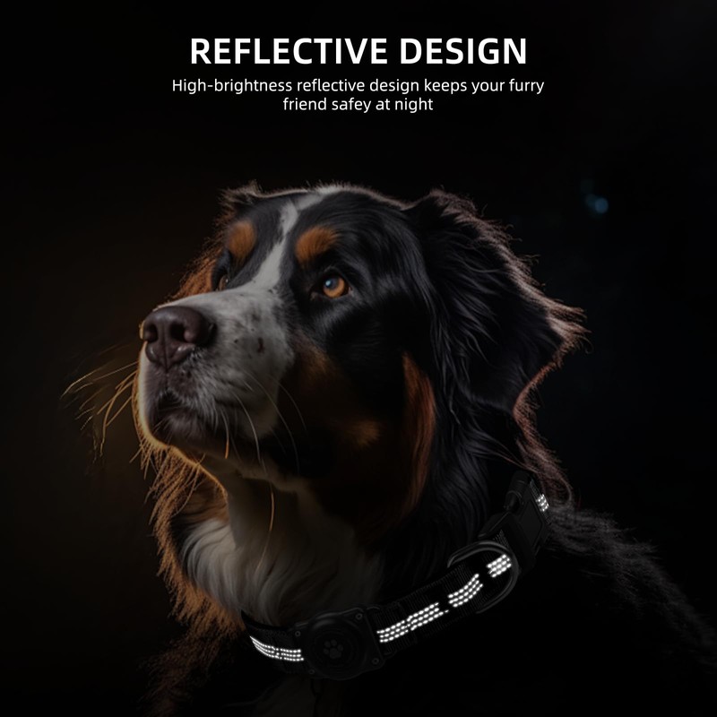 Upgraded AirTag Dog Collar, IP68 Waterproof Air Tag Dog Collar