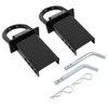 ALMULOO 2 Pack Heavy-Duty Stake Pocket D Ring Black Adjustable
