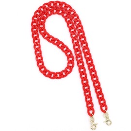 Aumey 40 Inches DIY Resin Bag Strap Plastic Ladies Bag Chain Shoulder Cross Body Bag Handbag Purse Replacement Chain, Red, l