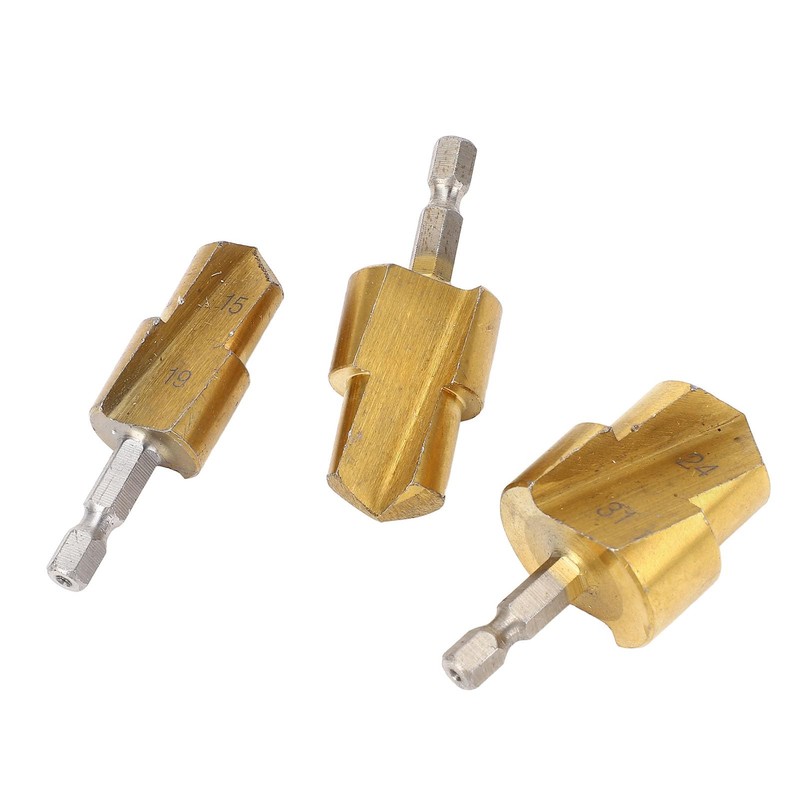 PPR Pipe Reamer Bits, 3Pcs High Carbon Steel PVC Pipe