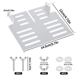 Wood Stove Fan Bracket Compatible with Mr. Heater Buddy MH9BX MH12HB MH18B, Bottom Hollow Design Wood Stove Fan Mounted Bracket Stainless Steel Fixing Fireplace Fan Outdoor Accessories