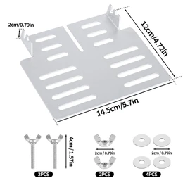 Wood Stove Fan Bracket Compatible with Mr. Heater Buddy MH9BX MH12HB MH18B, Bottom Hollow Design Wood Stove Fan Mounted Bracket Stainless Steel Fixing Fireplace Fan Outdoor Accessories