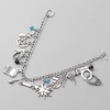 Blingsoul Disc Charm Bracelets for Women - Adjustable 9.8" Silver