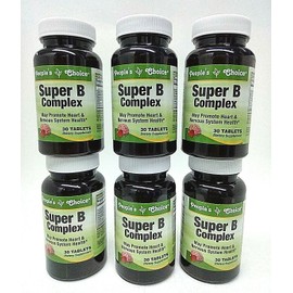 People's Choice 6X ($3.83) Super B Complex 30 Tablets Vitamin B1,B2,B6,B12,N