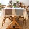 Pahajim Table Cloth Rectangle Linen Tablecloth Cotton Washable Table Cloth