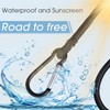 Bungee Cord with Carabiner Hook Clip|8 Pack Black Rubber Heavy