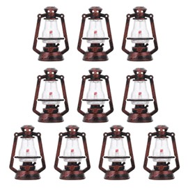 ifundom 10Pcs Miniature Lantern Mini Hanging Kerosene Lamp Oil Lamp Lantern Micro Landscape Ornament for Dollhouse Christmas