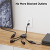 Cable Matters 2-Pack 4 Outlet Power Splitter Cord - 1.5ft,