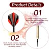 hioseyre Dart Needle Set,12 Soft Tip Darts,24 Dart Tails,100 Plastic