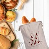 Linen Bread Bags, 2 Pack Reusable Natural Unbleached Linen Bread