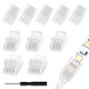 RGBZONE 10Pcs 3 Pin 8mm LED Strip Connectors Gapless Solderless