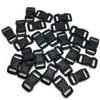 Kingsie 30pcs Black Plastic 10mm Side Release Buckles for Lanyard