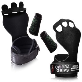 Cross Training Grips Best Gymnastics Grips Keep Your Hands Free from Blisters & Callouses Pullups Weight Lifting Chin Ups (Medium 4.25"-5.0", Green Nubuck Leather)
