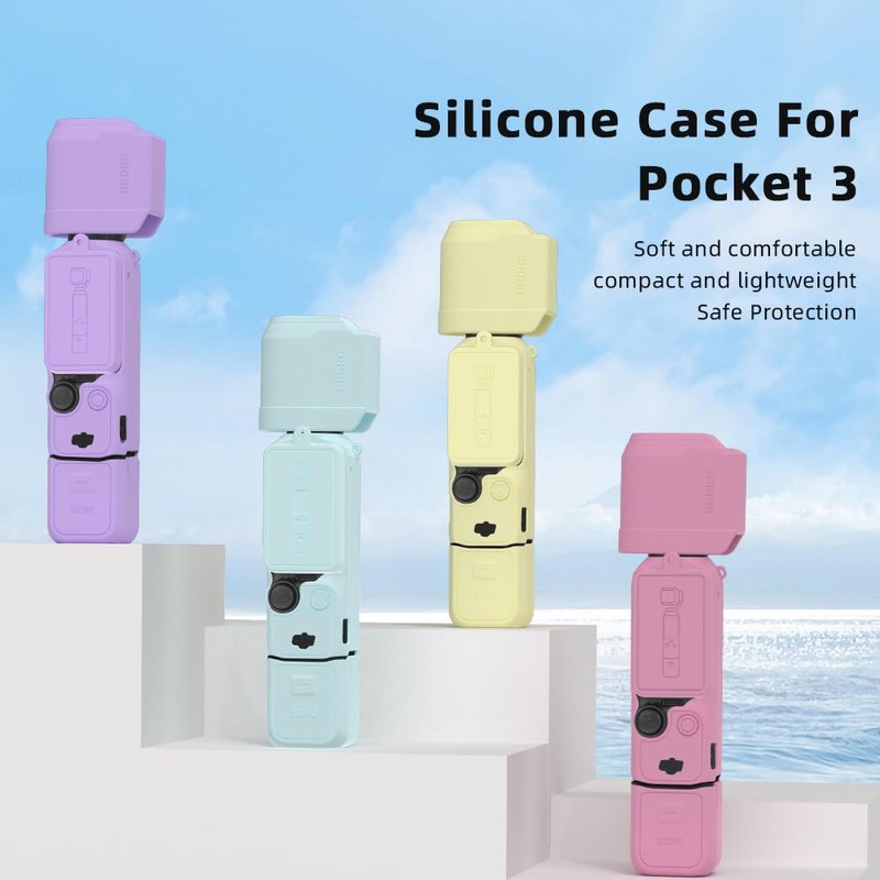 CAPART Silicone Protective Sleeve for DJI OSMO Pocket 3, Scratch-Proof