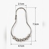 Roller Ball Shower Curtain Hooks for Bathroom – 12-Piece Hanging