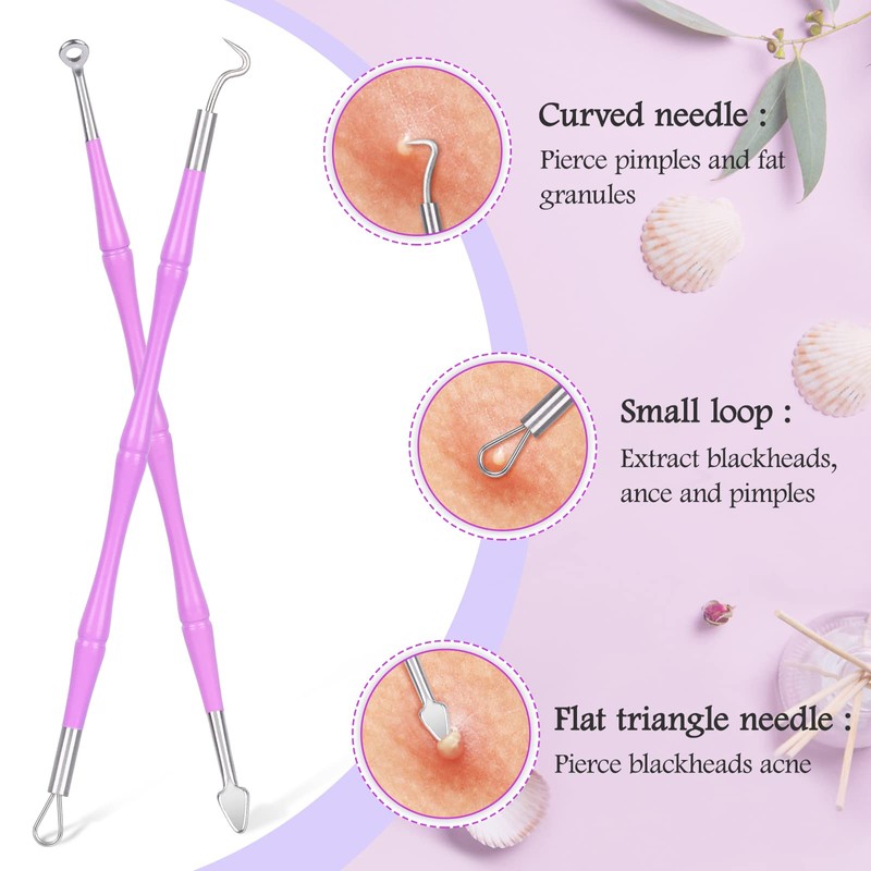 Pimple Popper Tool Kit, MORGLES 14-Heads Professional Stainless Acne Zit