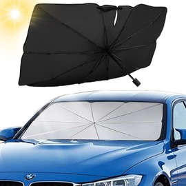 Yostyle Parasol para Parabrisas de Coche, Parasol Plegable para Coche, Cubre Sol para Auto, Parasol para Auto para SUV, camioneta, sedán y la mayoría de los Otros vehículos (140cm x 79cm)