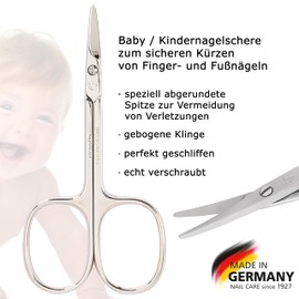DREI SCHWERTER Germany Baby Scissors Baby Nail Scissors Children's Scissors with Case 'Raven Corbi' for Babies and Toddlers (527)