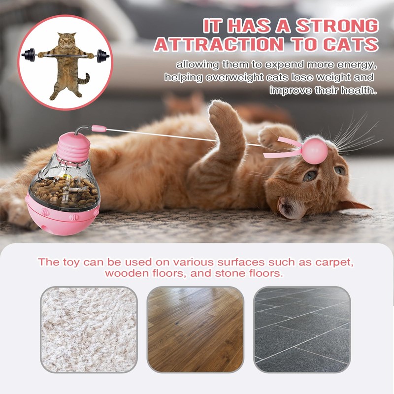 YIJISKY Cat Toy,Interactive Cat Toys for Indoor Cats,Cat Food Dispenser,Cat