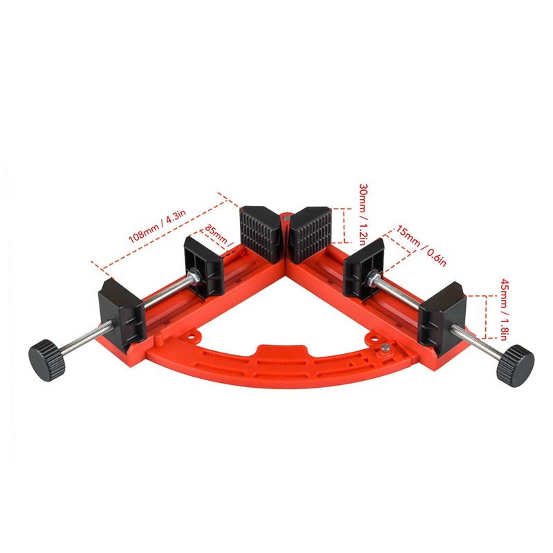 MUNEFE Right Multi Angle Degree Corner Clamp, 30 to 90