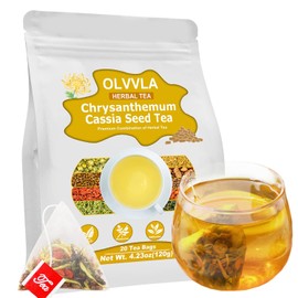 Olvvla Liver Care Chrysanthemum Cassia Seed Tea - 6g X 20 Count Tea Bags for Healthy Liver - Daily Nourishing and Detox - Stress Relief