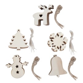 Innovative DIY Wooden Pendant Hanging Ornaments Crafts for Home Christmas Tree Decoration