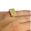 NewAgeBling Icy Nugget 14k Gold Tone AAA Cz Hip Hop