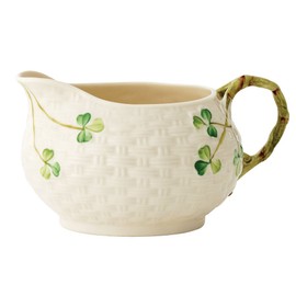 Belleek Group Shamrock Cream Jug, 5.25-Inch, White