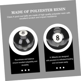 BESPORTBLE 2pcs Billiards Black Practice Cue The Cue Billiards Pool Table Accessories Replaceable Billiard Standard Cue Bumper Pool Balls American Style Resin Necessity