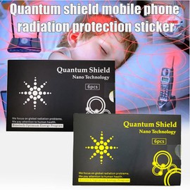 Round Anti Radiation Protection Sticker EMF Fusion Anti Radiation Protection Sticker Negative ions EMF Blocker Protector for Mobile Phones, and All Electronics devices (Gold+Sliver)