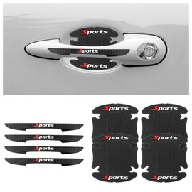 4PCS Car Door Protector+4PCS Car Door Handle Protector,Sports Car Door Handle Scratch Protector,Universal Car Door Edge Protector Car Decorations Fit Most Car,SUV,Truck