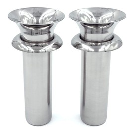 TAIKOH Flower Stand for Graves with Brims, Stainless Steel, Pair (2 Pieces), Diameter 2.3 inches (59 mm), M