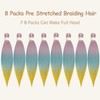 Yebo Pre gestreckt Flechten Haar 20Inch 8Packs Easy Braids Erweiterungen