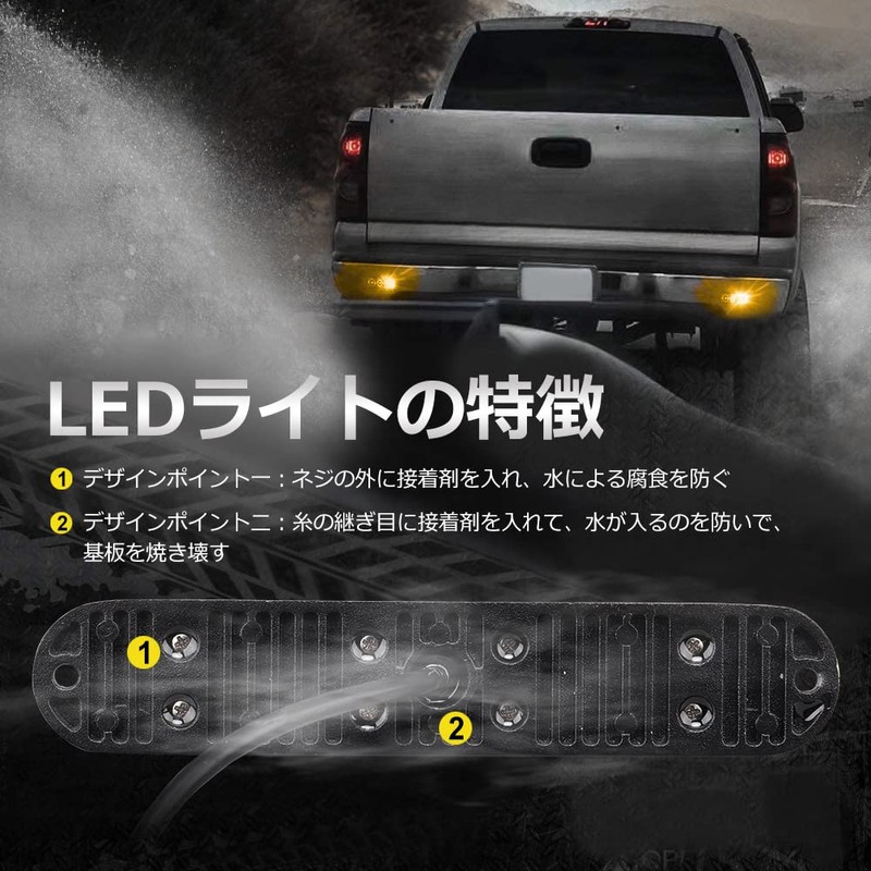 Chelhead LED Daylight for Boats, Thin, 10W, Yellow, Car Work