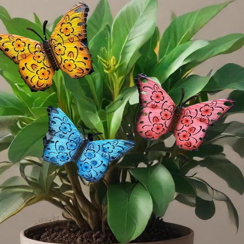 SDMAX Garden Butterflies Wall Sculptures Wall Art Home Garden Decoration