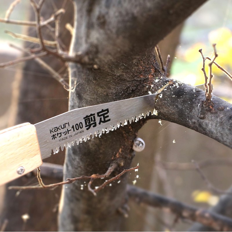 KAKURI Pruning Saw Folding 4" for Garden, Camp, Bushcraft, Japanese