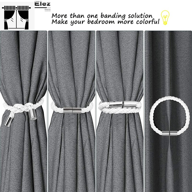 Magnetic Curtain Tiebacks 2 Pack Strong Convenient Tie Backs Clips