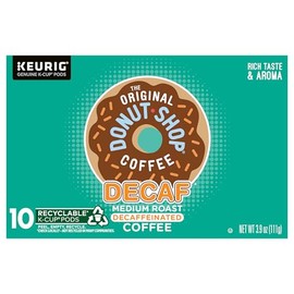 The Original Donut Shop Keurig Single-Serve K-Cup Pods, Decaf Keurig Single-Serve K-Cup Pods, Medium Roast Coffee, 10 Count