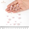 BEADNOVA 8mm Natural Rose Quartz Gemstone Round Loose Beads for