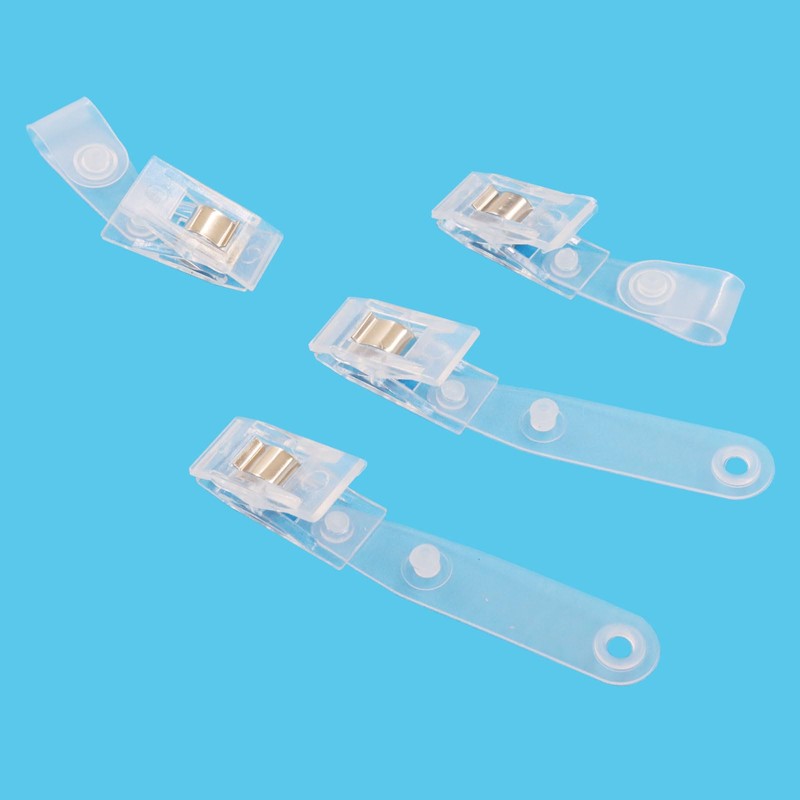 Unlorspy 30pcs White Plastic Garden Flag Clips, Adjustable Anti-Wind Rubber