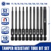 WORKPRO 10pcs Security Torx Bit Set, CNC Machined S2 Steel