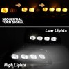 GEEGEETOP Switchback White Amber LED Front Fog Daytime Sequential Running