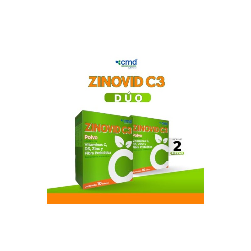 CMD - ZINOVID C3 - Polvo Soluble con Vitaminas C,