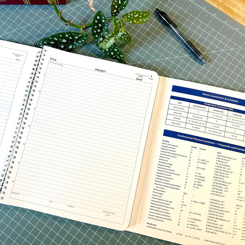 BookFactory Carbonless Lab Notebook (Scientific Grid Format) - Laboratory Notebook