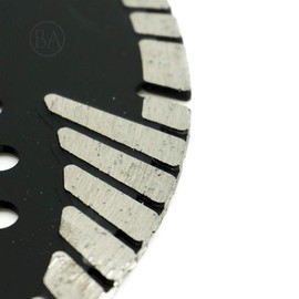 Benchmark Abrasives 7 Inch Hot Pressed Sintered Turbo Diamond Blade for Angle Grinder with Steel Core for Cutting Brick Ceramic Tile Granite Marble - 7” Circular Saw Concrete Masonry Brick, Wood