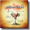 Cosmopolitan Cocktail Recipe Drink Picture on Stretched Canvas, Wall Art